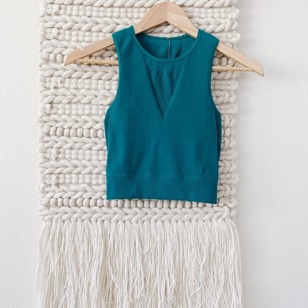 Sweaty Betty Fishnet Mesh Crop Tank